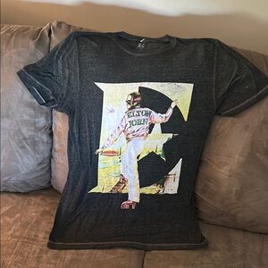 Elton John Graphic Charcoal T-Shirt